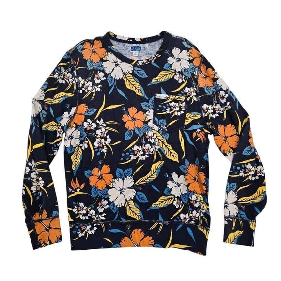 J.Crew Tops - J. Crew Sweatshirt Women's Medium Black Hawaiian 100% Cotton Pullover Gorpcore